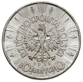 10 złotych 1935, Warszawa, Józef Piłsudski, Parchimowicz 124b, bardzo ładne