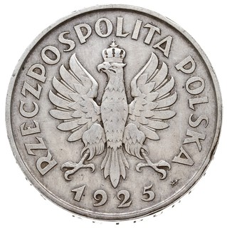 5 złotych 1925, Warszawa, Konstytucja, odmiana 81 perełek, srebro 25.04 g, Parchimowicz 113b, wybito 1.000 sztuk