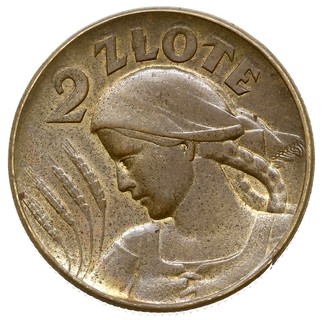 2 złote 1924, Warszawa, Kobieta z kłosami, bez z