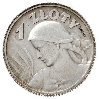 1 złoty 1924, Paryż, Kobieta z kłosami, na rewersie wypukły napis ESSAI, srebro 5.18 g, Parchimowicz P-124a, wybito 15 sztuk, niewielkie mikroryski pozostawione przez nieumiejętne przechowywanie, ale pięknie zachowana i ekstremalnie rzadka moneta