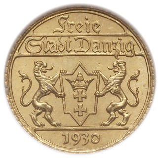 25 guldenów 1930, Berlin, Posąg Neptuna, złoto, 