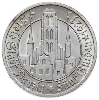 5 guldenów 1923, Utrecht, Kościół Marii Panny, Parchimowicz 65a, moneta w pudełku PCGS z certyfikatem MS62, bardzo ładne