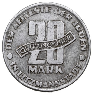 20 marek 1943, Łódź, aluminium 6.76 g, Parchimowicz 16, rzadkie i dość ładnie zachowane