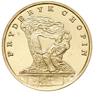 200.000 złotych 1990, Solidarity Mint USA, Fryderyk Chopin, złoto 31.16 g, Parchimowicz 635, wybite stemplem lustrzanym, nakład 13 sztuk, rzadka i efektowna moneta w pięknym stanie zachowania