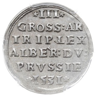trojak 1531, Królewiec, Iger Pr.31.1.a (R3), Neu