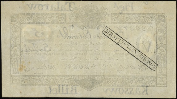 5 talarów 1.12.1810, podpis komisarza S. Ossoliń