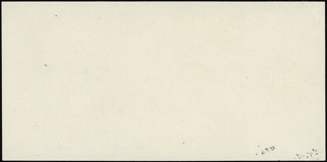 dwa jednostronne druki banknotu emisji 50 złotych 20.08.1939: a) druk strony przedniej, bez oznaczenia serii i numeracji, z dopiskiem odręcznie atramentem 19.I.43 i podpisem Karola Chybińskiego