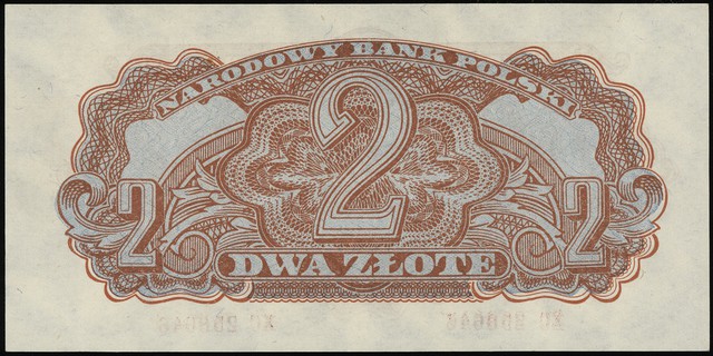 2 złote 1944, seria XC, numeracja 258646, w klauzuli obowiązkowym, Lucow 1085 (R3), Miłczak 106a, wyśmienite