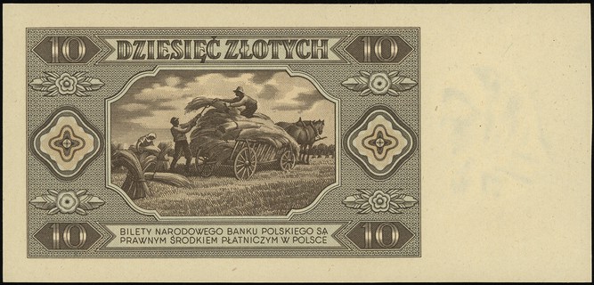 10 złotych 1.07.1948, seria AI, numeracja 550996