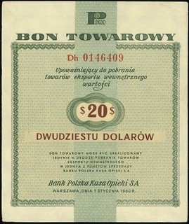 Bank Polska Kasa Opieki SA, bon na 20 dolarów, 1