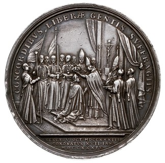 medal koronacyjny autorstwa H. P. Groskurta 1734 r, Aw