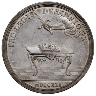 Medal wikariacki z 1741 r. autorstwa H.F.Wermuth
