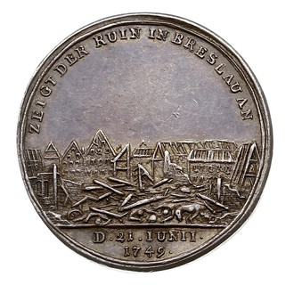 Medal wybity z okazji wybuchu prochowni we Wrocł