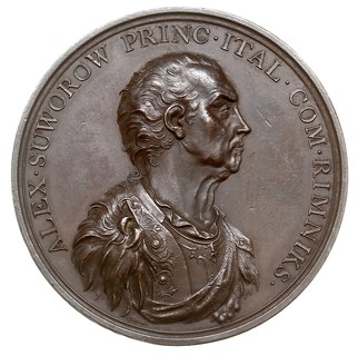 Alexander Suworow 1799 r., medal sygnowany C H K