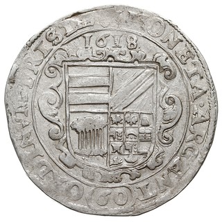 Talar 60-groszowy /daalder van 60 groot/ 1618, srebro 20.16 g, Delm. 1073 (R2), Verk. 125.4, Purmer Fr53, rzadki, dość niski nakład kilkunastu tysięcy sztuk, lekko niedobity, co jest typowe dla tego typu monet, ale ładnie zachowany