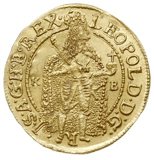 dukat (goldgulden) 1685 / KB, Krzemnica, złoto 3.48 g, Huszar 1321, Her. 351, Fr. 128, pięknie zachowany, rzadki w tym stanie zachowania