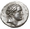 tetradrachma, Antiochia ad Orontes, Aw: Głowa króla w prawo, Rw: Apollo Delphios siedzący w lewo n..