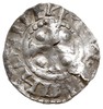 Dortmund, Henryk II 1002-1024, denar, Aw: Głowa w lewo, HEINRICVS ..., Rw: Krzyż z 4 kulkami, THR...