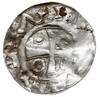 Naśladownictwo denara typu OAP, Aw: Kapliczka, Rw: Krzyż, w polach dwa kółka i dwie kulki, srebro ..
