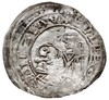 Brakteat protekcyjny, Klęczący książę przed św. Wojciechem, srebro 0.63 g, Str. tabl. XIII, Such. ..