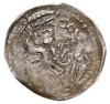 Denar 1173-1185/90, Wrocław, Aw: Biskup z krzyżem i biblią, Rw: Rycerz walczący z lwem, srebro 0.4..