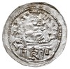 Denar 1146-1157, Aw: Książę z mieczem na tronie, BOLEZLAVS, Rw: Głowa w prostokątnej ramce, S ADAL..