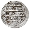 Denar 1157-1166, Aw: Książę siedzący na tronie n
