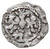 Denar ok. 1325-1333, Aw: Hełm rycerski z pióropu