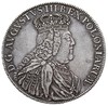 talar 1754, Lipsk, Aw: Popiersie i napis wokoło, Rw: Tarcza herbowa i napis wokoło, srebro 28.97 g..
