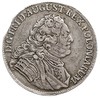 1/3 talara 1751, Drezno, Kahnt 554, moneta wybita z końcówki blachy, patyna