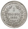 1 złoty 1831, Warszawa, Plage 74, Bitkin 1.000, delikatnie justowana, ale ładnie zachowana moneta