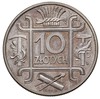 10 złotych 1934, Warszawa, Klamry, na rewersie wypukły napis PRÓBA, srebro 18.02 g, Parchimowicz P..