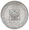 200 złotych 1974, Warszawa, XXX LAT PRL, na rewersie wypukły napis PRÓBA, srebro, Parchimowicz P-4..