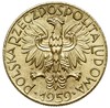 5 złotych 1959, Warszawa, Rybak, na rewersie wypukły napis PRÓBA, mosiądz 9.75 g, Parchimowicz P-2..