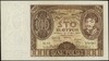 100 złotych 2.06.1932, seria AU., numeracja 5761361, papier ze znakiem wodnym z dwiema kreskami na..
