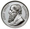 Józef Ignacy Kraszewski, medal autorstwa J. Schwerdtnera wybity w 1879 r., Aw: Głowa pisarza w lew..