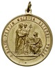 Medal religijny z uszkiem, bez daty, niesygnowany, Aw: Postać świętej Zyty wieńczonej przez dwa an..