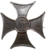 Odznaka Pamiątkowa Frontu Litewsko-Białoruskiego, 1920, mosiądz 40 x 40 mm, Stela 14.1.12.d, bardz..