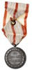 Medal za Ratowanie Ginących, srebro 35 mm, wstążka, na boku punca Ag 0.950 i znak Mennicy Warszaws..