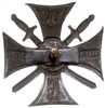 Krzyż za Służbę na Kaukazie 1864 (żołnierski) wykonany po 1865 r., dwie różne wersje, brąz 49 x 49..