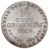 16 gute groszy 1829, Hannover, Welter 3016, AKS 38, Kahnt 207, wyśmienicie zachowane