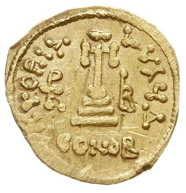 Herakliusz, Herakliusz Konstantyn i Heraklonas 610-641, solidus 638-639, Konstantynopol, złoto 3.87 g, Sear 767, DOC 41