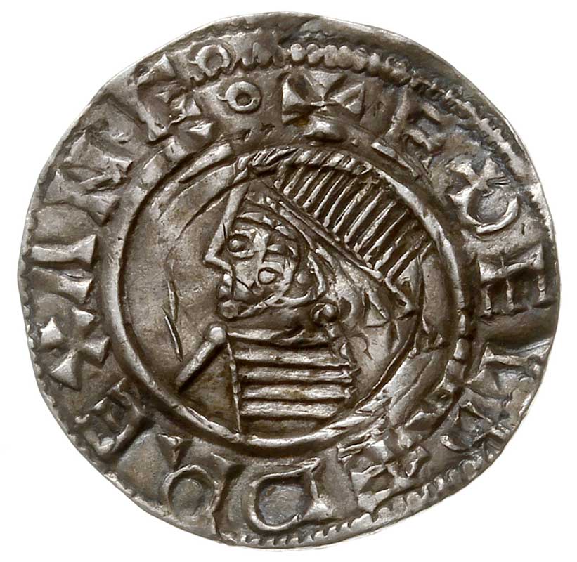 denar lub naśladownictwo denara, typ small cross, srebro 1.15 g, Seaby 1154, North 777, dwukrotnie wybite stemplem, nieco nieczytelna legenda na stronie odwrotnej