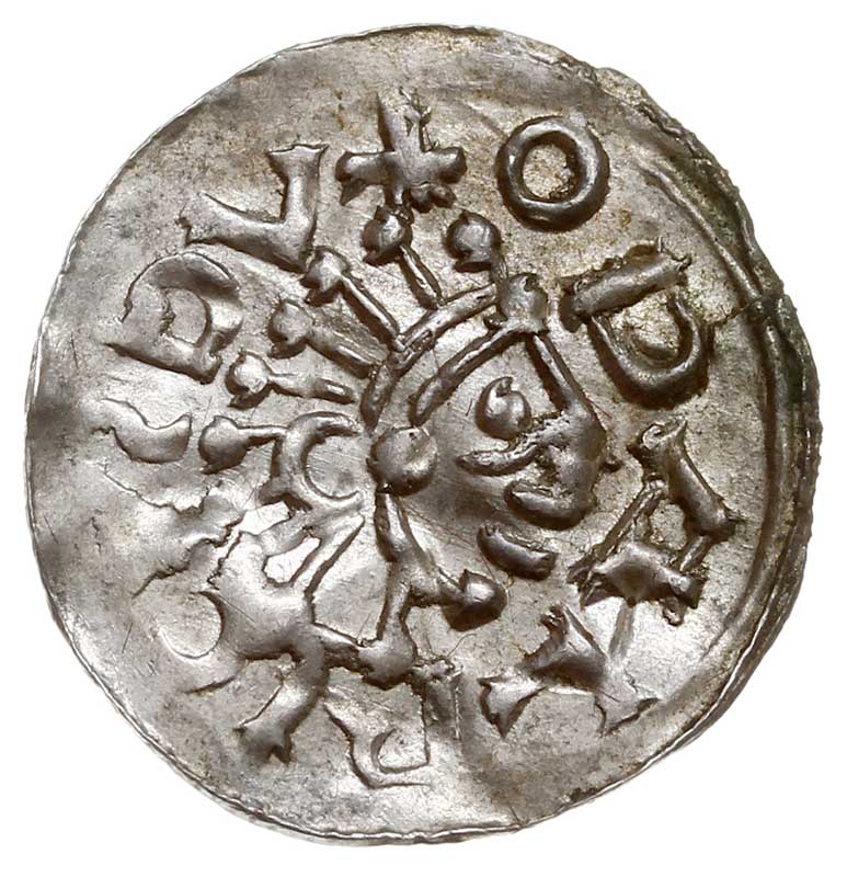 Udalryk 1012-1034, denar, srebro 0.96 g, Smerda 130a (R), Cach 285, bardzo ładnie zachowany