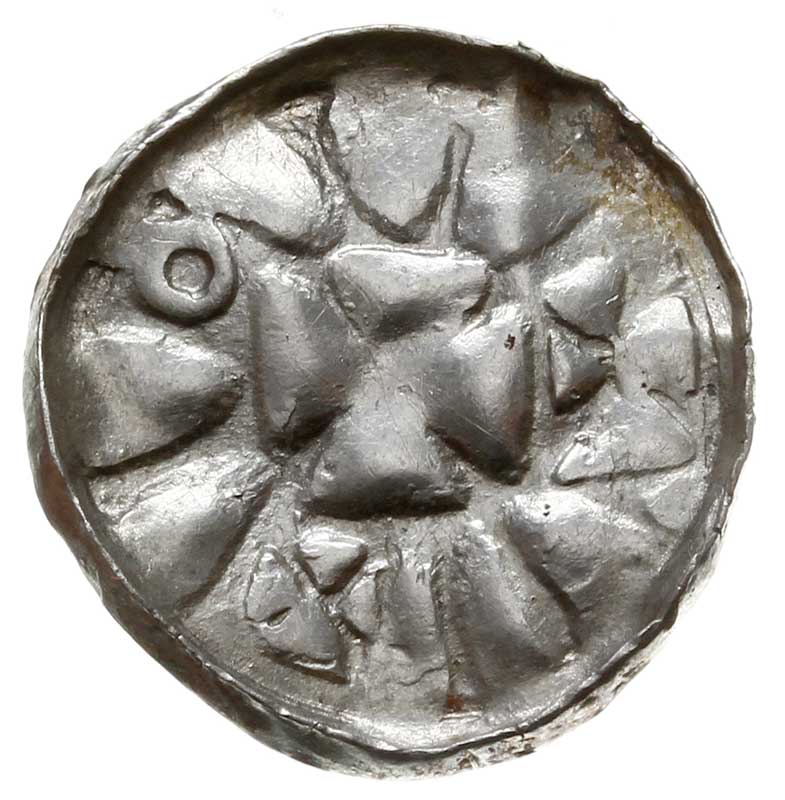 Saksonia, jednostronny denar krzyżowy z X w., Krzyż kawalerski, srebro 1.15 g, Kluge 50