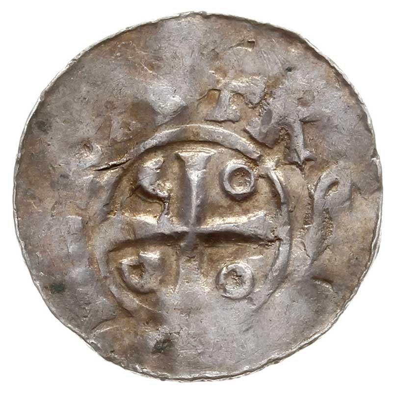 Saksonia, zestaw denarów typu OAP z X w., jeden egzemplarz pęknięty, większość słabo czytelna, razem 6 sztuk