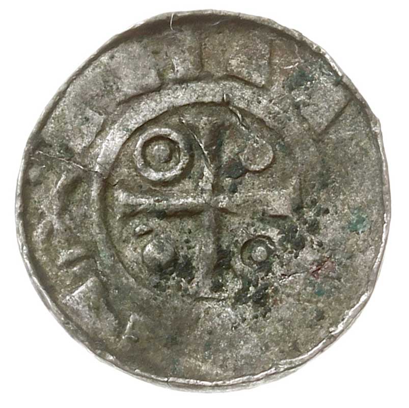 Saksonia, obol krzyżowy XI w., Aw: Krzyż kawalerski, Rw: Krzyż prosty, srebro 0.51 g, Gum. CNP 873-875