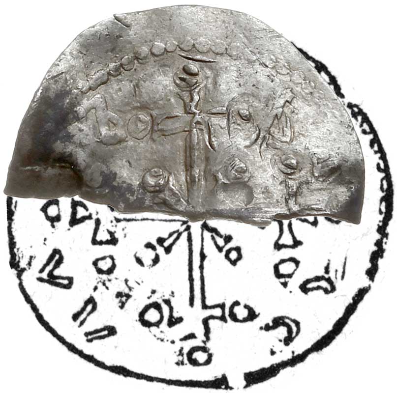Bolesław Chrobry 992-1025, połówka denara ruskie