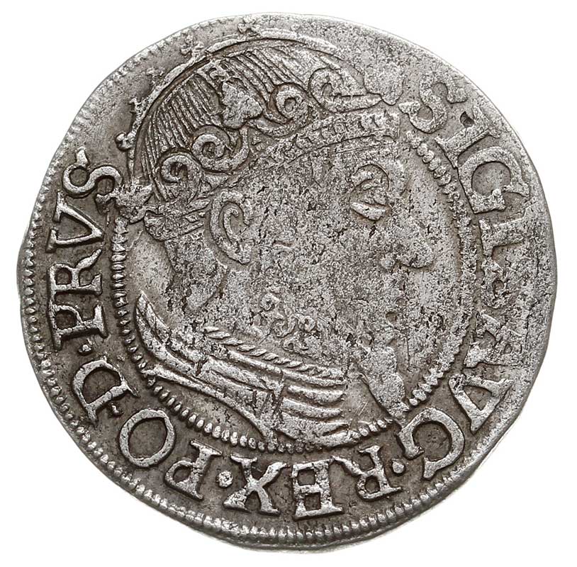 grosz 1557, Gdańsk, typ późniejszy z dużą głową 