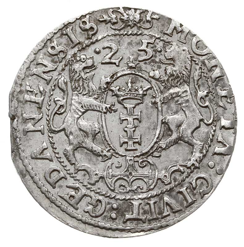 ort 1625, Gdańsk, moneta wybita z krawędzi blach